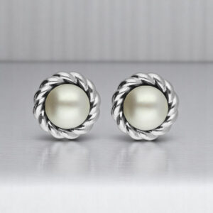 92.5 Silver Freshwater Pearl Earrings