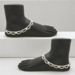 45.5 Grams Floral Silver Anklet