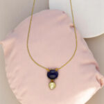 Zoisite 22KT Minimal Gold Chain