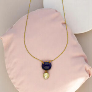 Zoisite 22KT Minimal Gold Chain