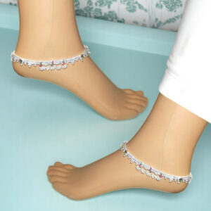 62 Grams Pari Silver Payal