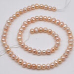 AAA Freshwater Round 5-6 MM Pink Pearl String