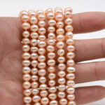 AAA Freshwater Round 5-6 MM Pink Pearl String