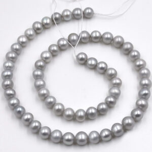 AAA Freshwater Round 5-6 MM Grey Pearl String