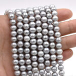 AA Freshwater Round 5-6 MM Grey Pearl String