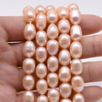 AAA Real Freshwater Pearl 4-5 MM Pink Oval Pearl String