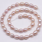 AAA Freshwater Oval 4-5 MM Peach Pearl String