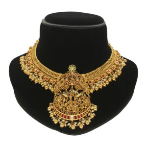 22KT Shiv Parvati Motif Gold Necklace