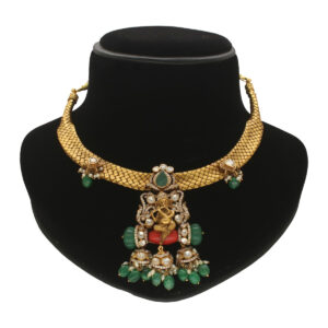 22KT Murli Ganesh Gold Necklace