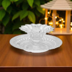 Floral Silver Pooja Diya By Sri Jagdamba Pearls
