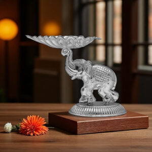 Elephant Silver Diya