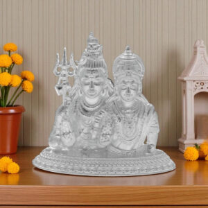 12 Grams Shiv Parvathi Silver Idol
