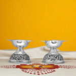 124 Grams Antique Design Silver diya
