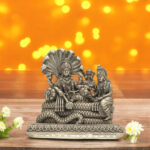 157 Grams Vishnu Parivar Silver Idol