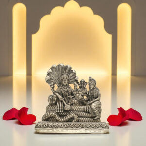 18 Grams Vishnu Parivar Silver Idol