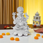 78 Grams Silver Padma Ganesha Idol
