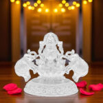 20 Grams Silver Goddess Maha Laxmi Idol with Elephants