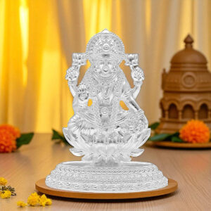 45 Grams Silver Goddess Laxmi Idol on Lotus