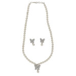 Charming Butterfly Pearl Necklace Set