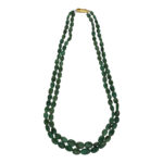 2 Line Emerald Oval Necklace