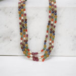 3 Lines Navratan Necklace