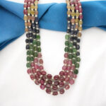 4 Lines Multi Stone Necklace