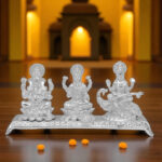 Goddess Lakshmi Ganesh Silver Idols