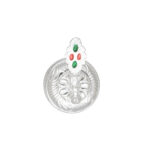 9 Grams Silver Vintage Peacock Kumkum Box