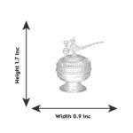 9 Grams Silver Vintage Peacock Kumkum Box