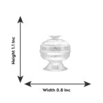 6 Grams Round Silver Kumkum Box