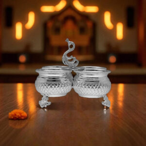 Silver Kumkum Haldi Holder