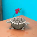 27 Grams Tortoise Design Silver KumKum Box