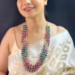 4 Lines Multi Stone Necklace