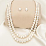 Dhavni 2 Lines Round Pearl Set
