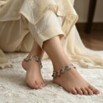 53.24 Grams Diva stones Silver Payal