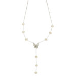 Fluttering Moon-Drop Pearl Necklace