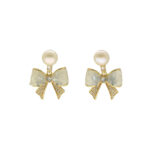 Bow Mother Of Pearl Earrings