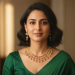 Chiselled Elegance Gold Necklace Set