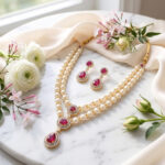 Royal Pearl Double Strand Pendant Set