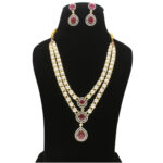 Royal Pearl Double Strand Pendant Set