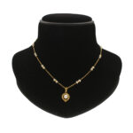 Elegant Pearl Accent Gold Pendant Necklace