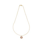Gold Minimalist Blush Pink Pearl Pendant Necklace