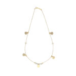 Pearl & Gold Rose Charm Necklace