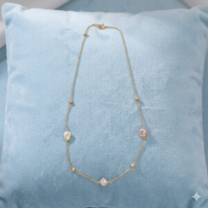 Gold Keshi Pearl Necklace